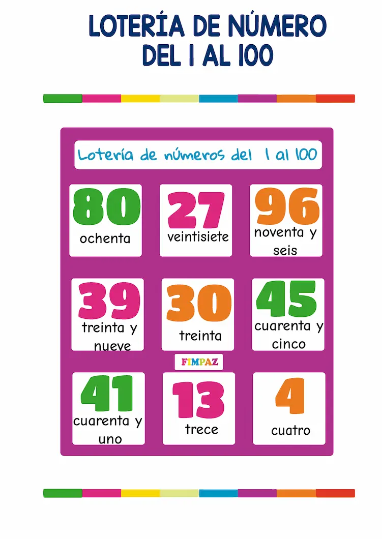 LOTERIAL DEL 1 AL 100 PDF PARA IMPRIMIR GRATIS
