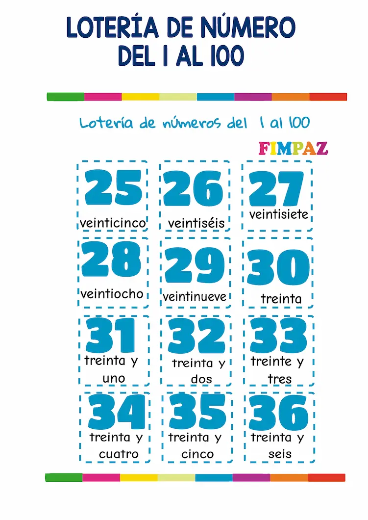 LOTERIAL DEL 1 AL 100 PDF PARA IMPRIMIR GRATIS