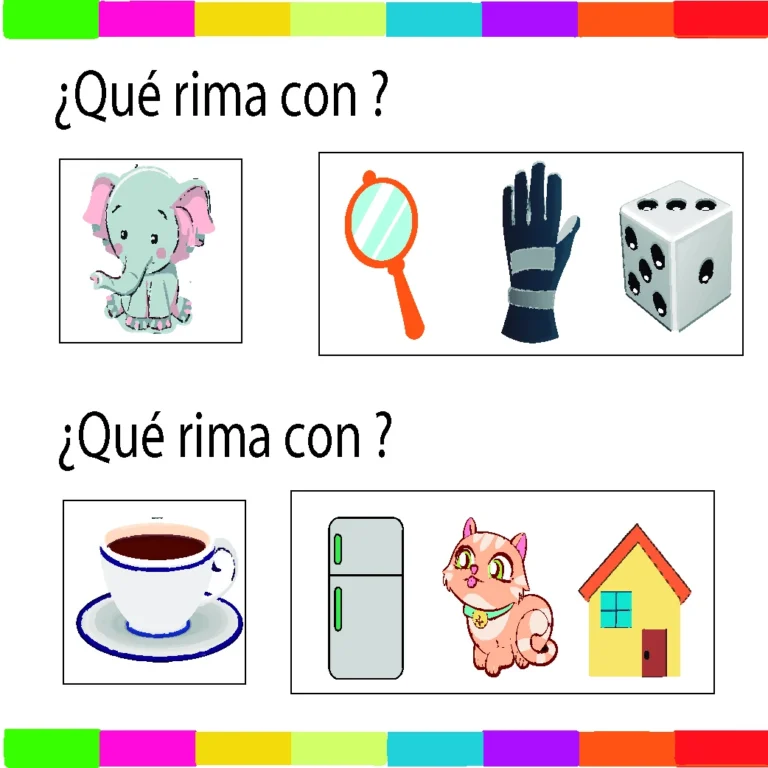 ejercicios de rimas para imprimir pdf