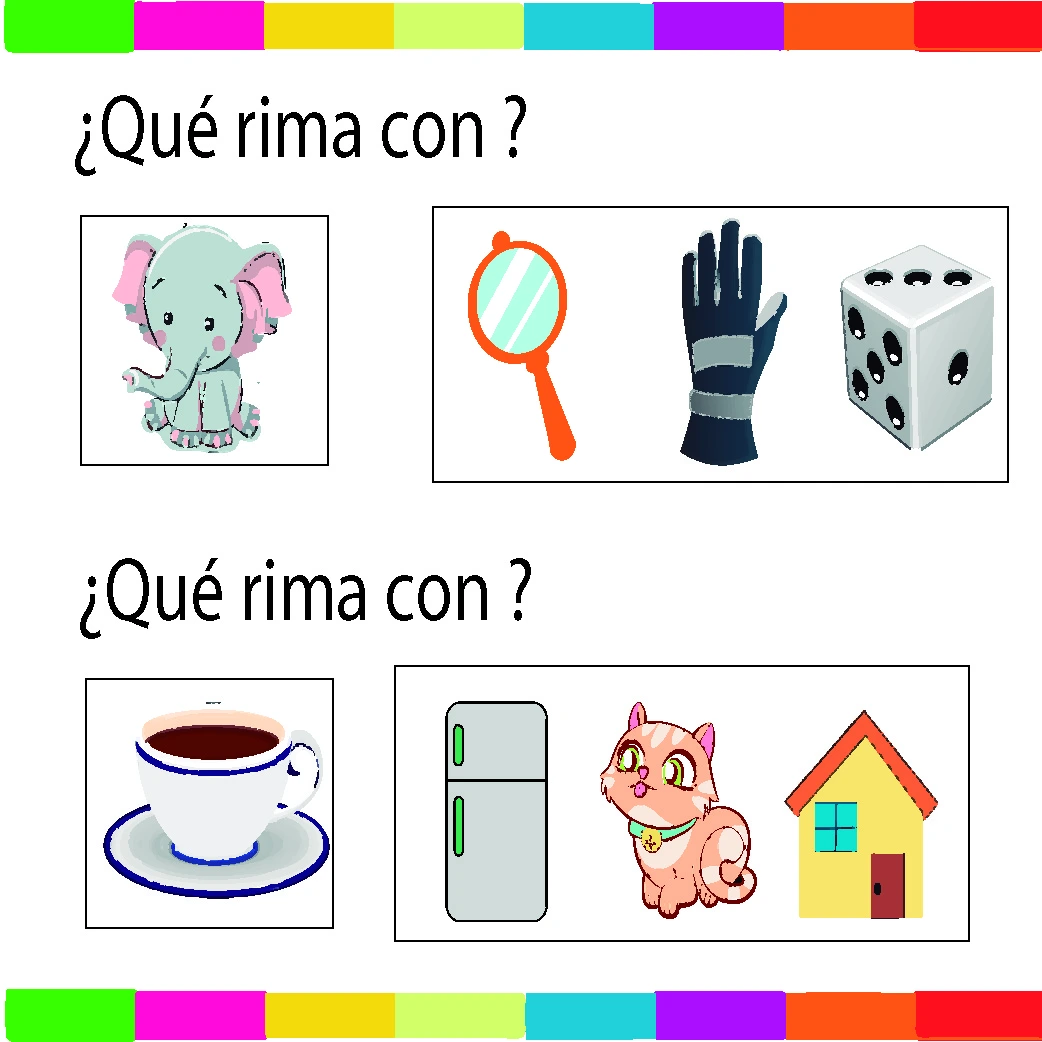 ejercicios de rimas para imprimir pdf