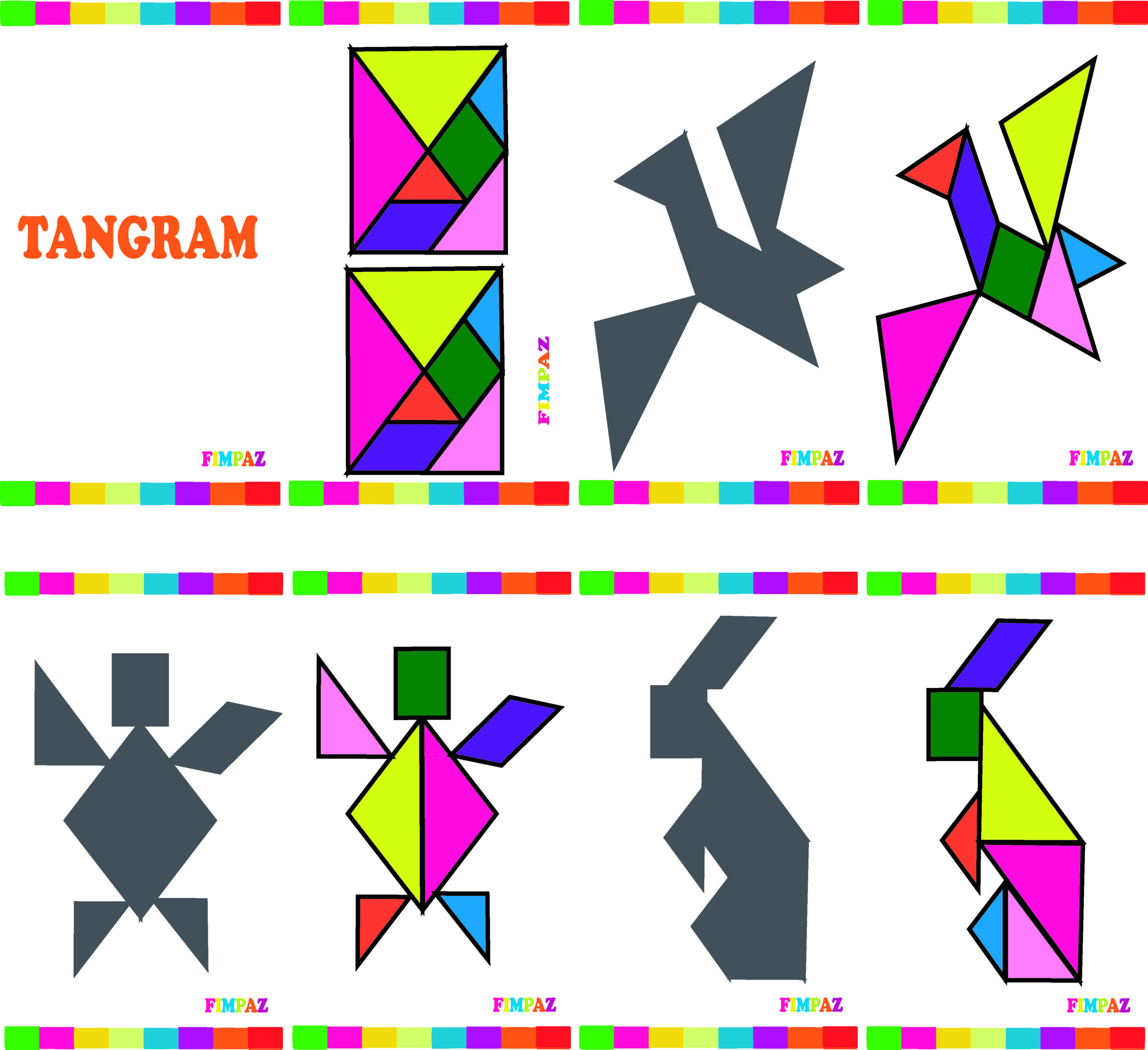 Tangram figuras para imprimir