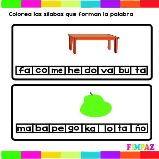 SILABAS PARA NIÑOS