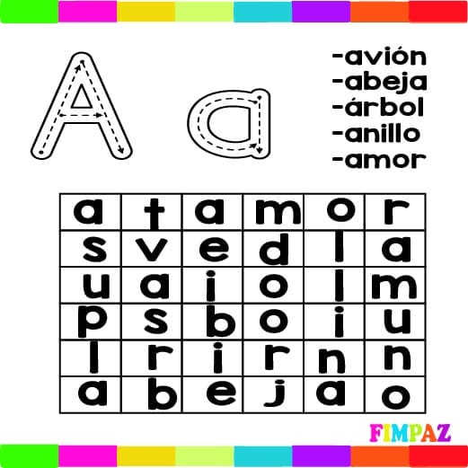 SOPA DE LETRAS PARA IMPRIMIR