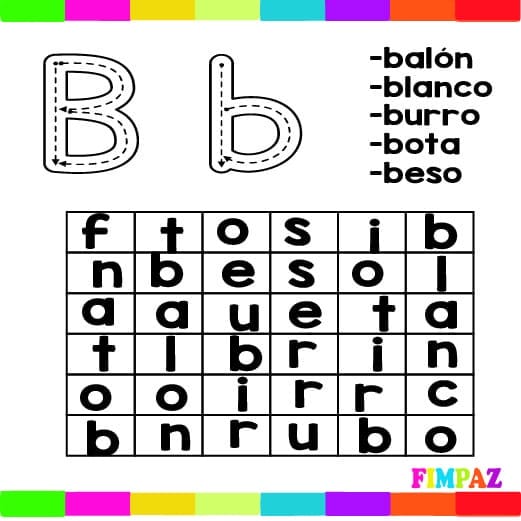 SOPA DE LETRAS PARA IMPRIMIR