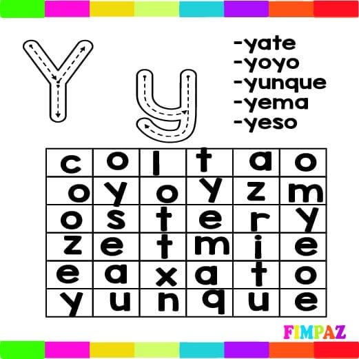 imprimir sopa de letras para niños