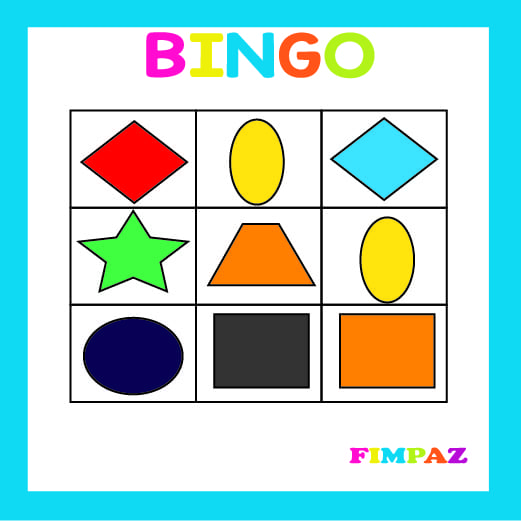 cartones bingo de figuras geometricas para imprimir
