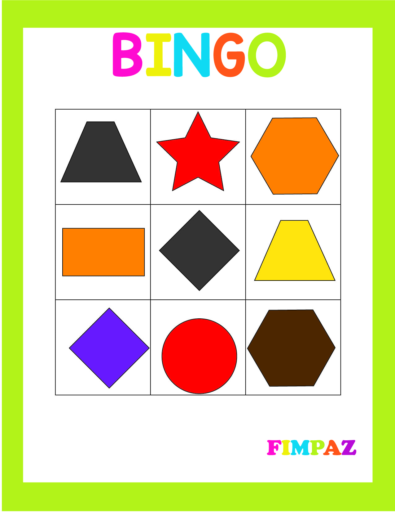 cartones bingo de figuras geometricas para imprimir