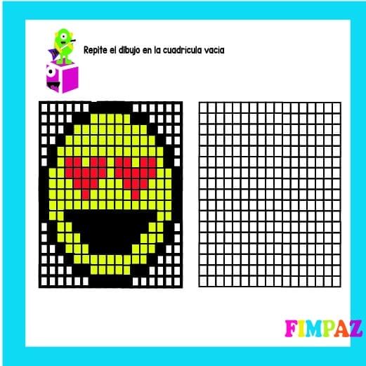 pixel art para colorear