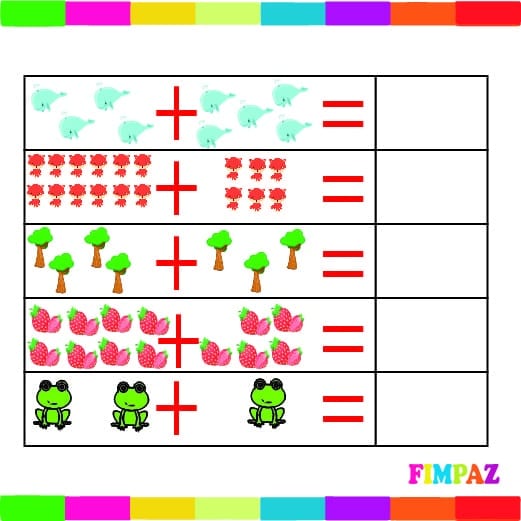 sumas para niños
