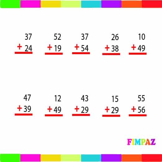 sumas para niños