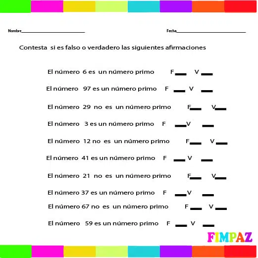 Encuentra un PDF para trabajar los numeros primos del 1 al 100