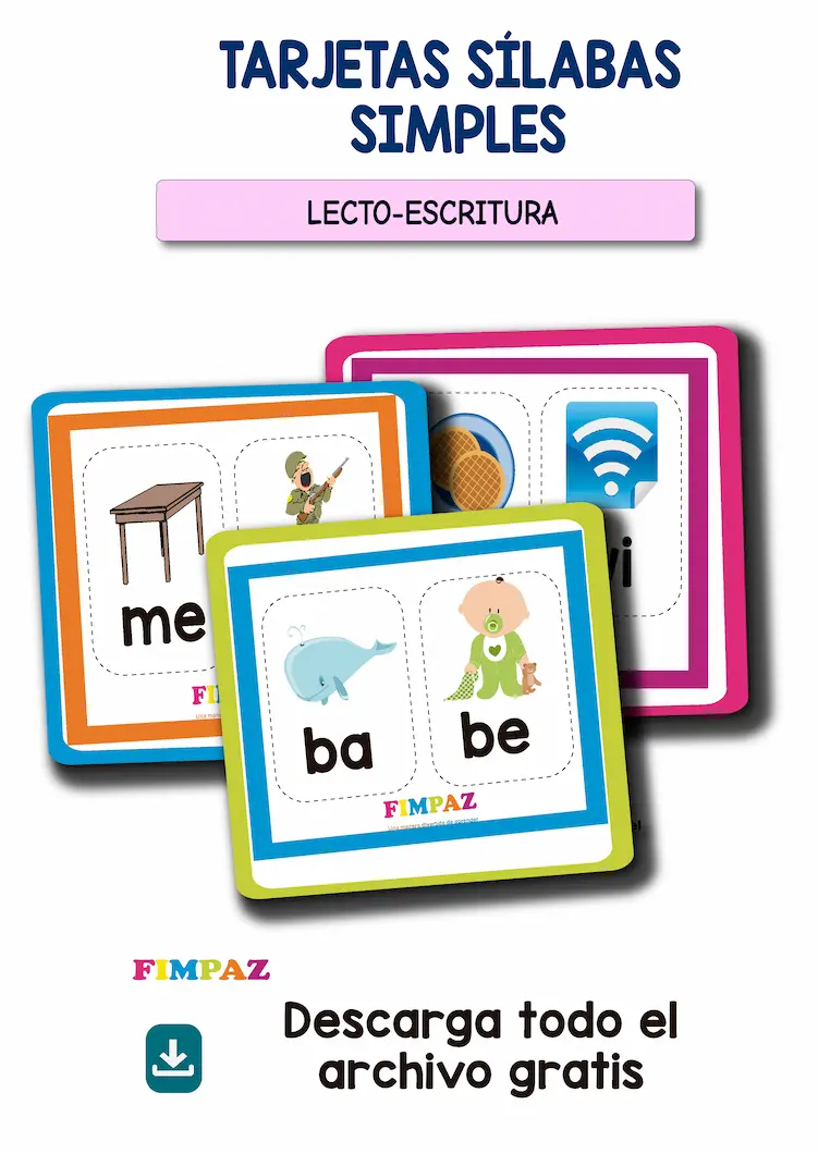 tarjetas de silabas para imprimir