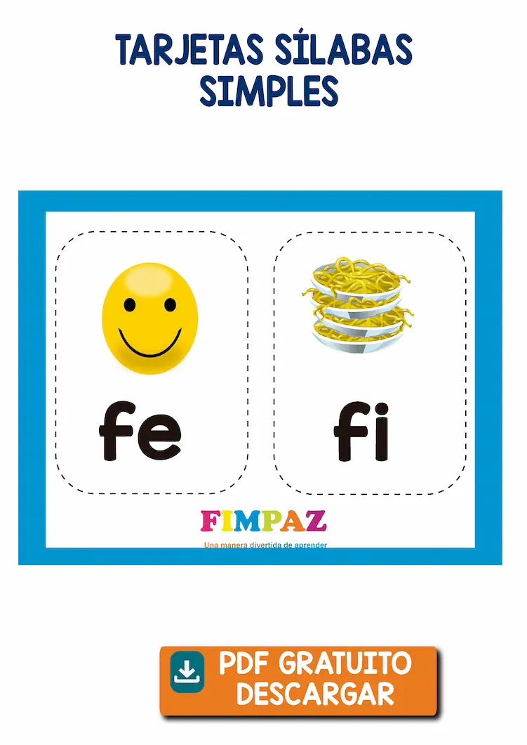 tarjetas de silabas para imprimir