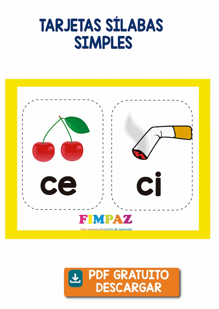 tarjetas de silabas para imprimir