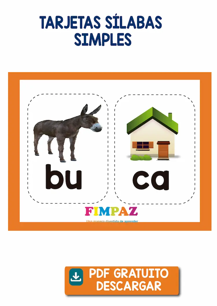 tarjetas de silabas para imprimir