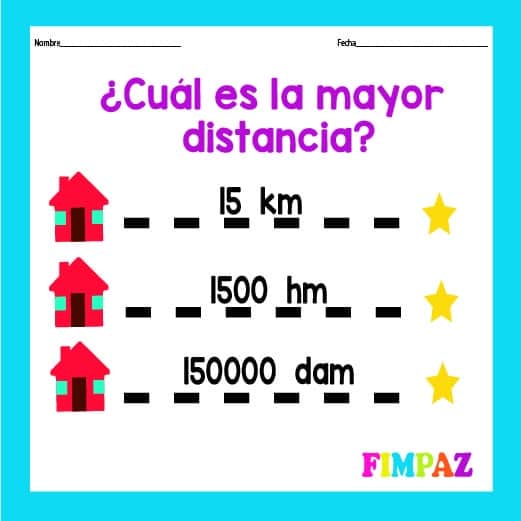 Ejercicios de medidas de longitud