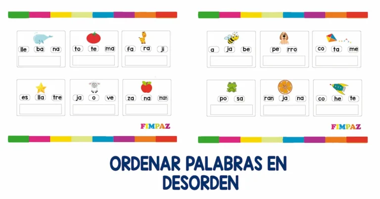 PDF PARA ORDENAR PALABRAS DESORDENADAS