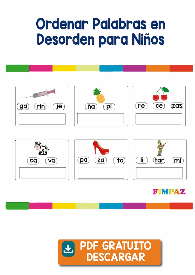 palabras desordenadas para ordenar