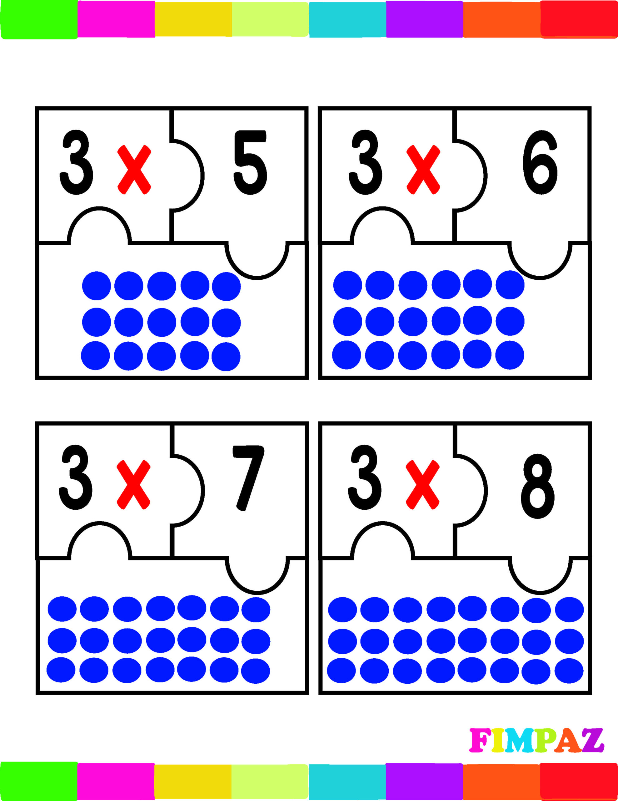 ROMPECABEZAS TABLAS DE MULTIPLICAR