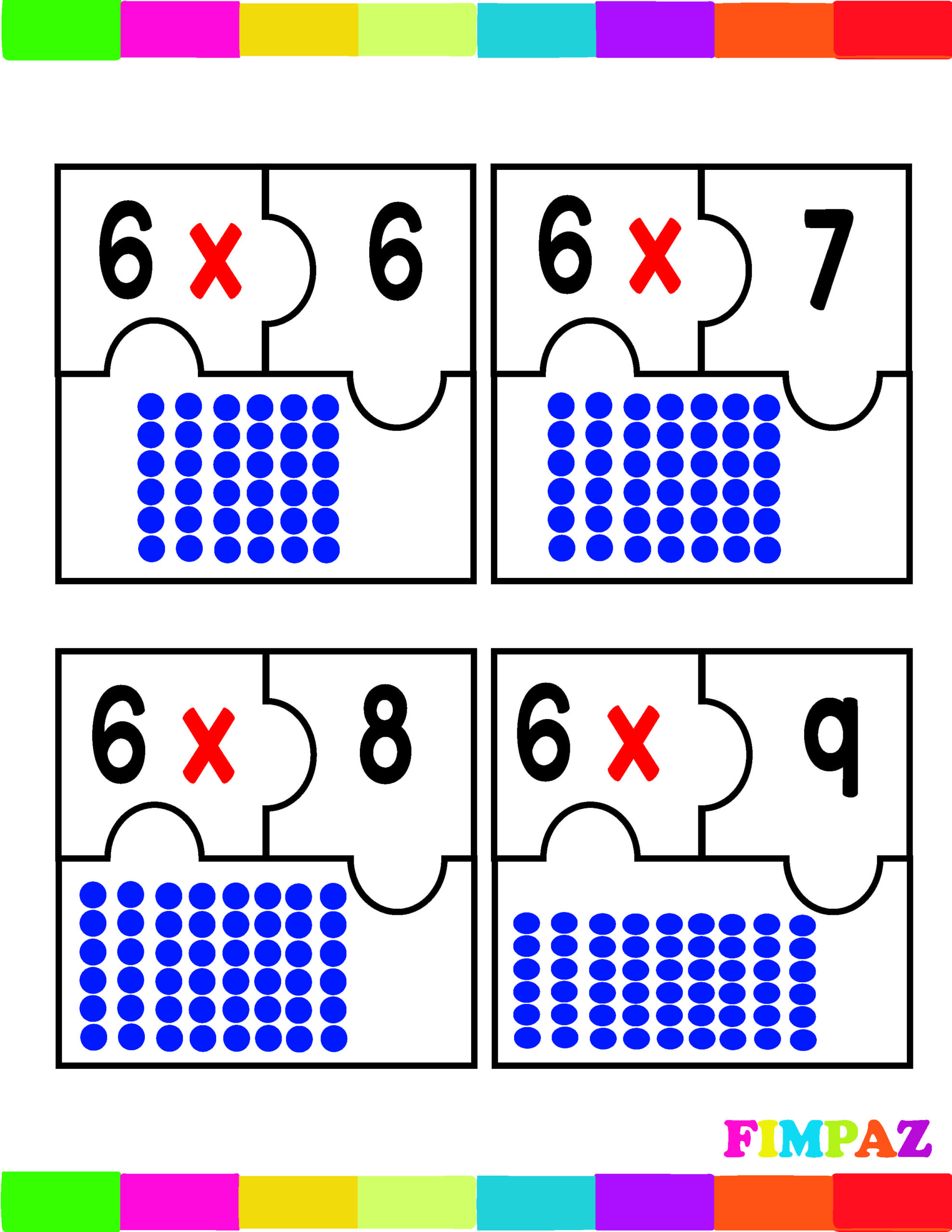 ROMPECABEZAS TABLAS DE MULTIPLICAR
