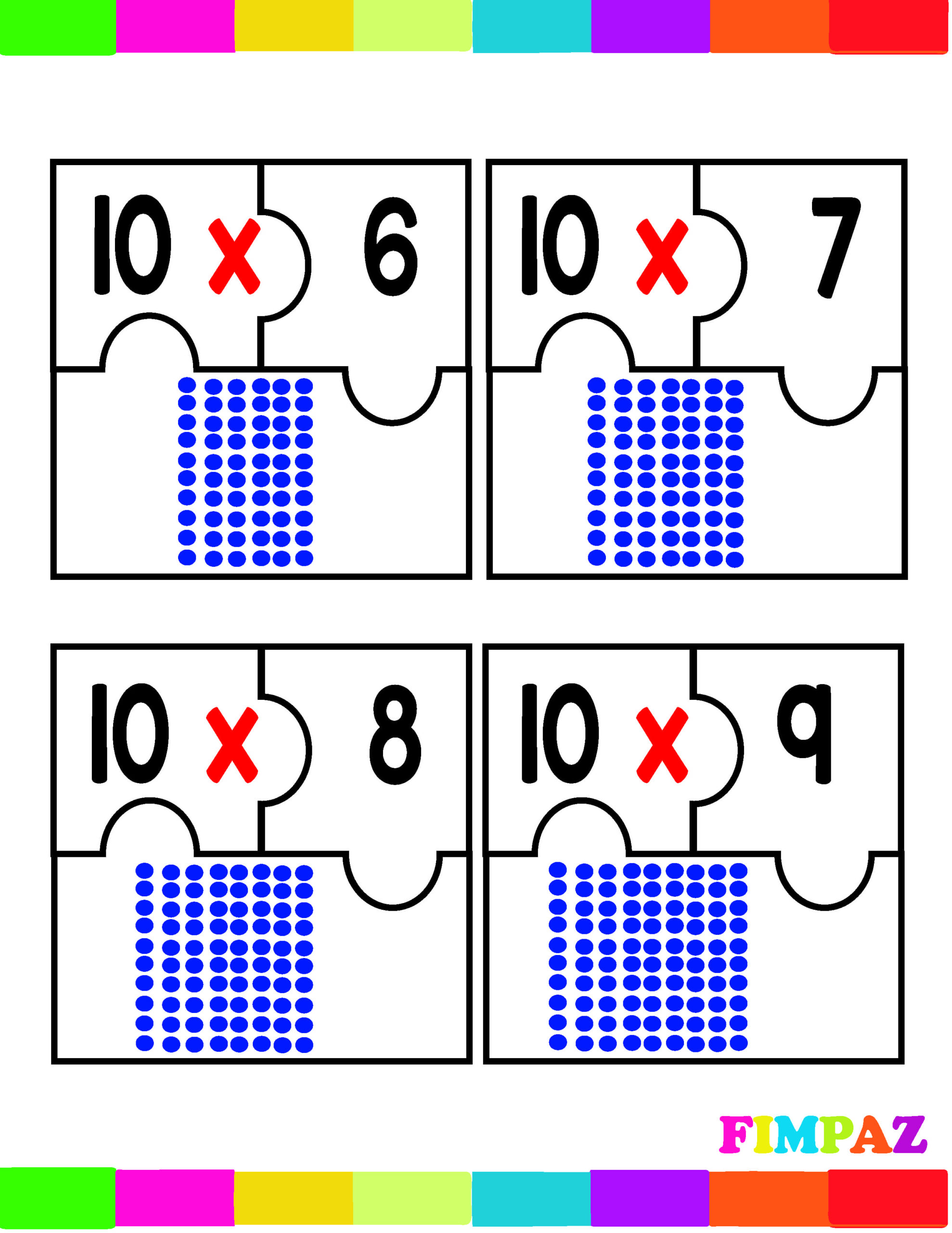 ROMPECABEZAS TABLAS DE MULTIPLICAR