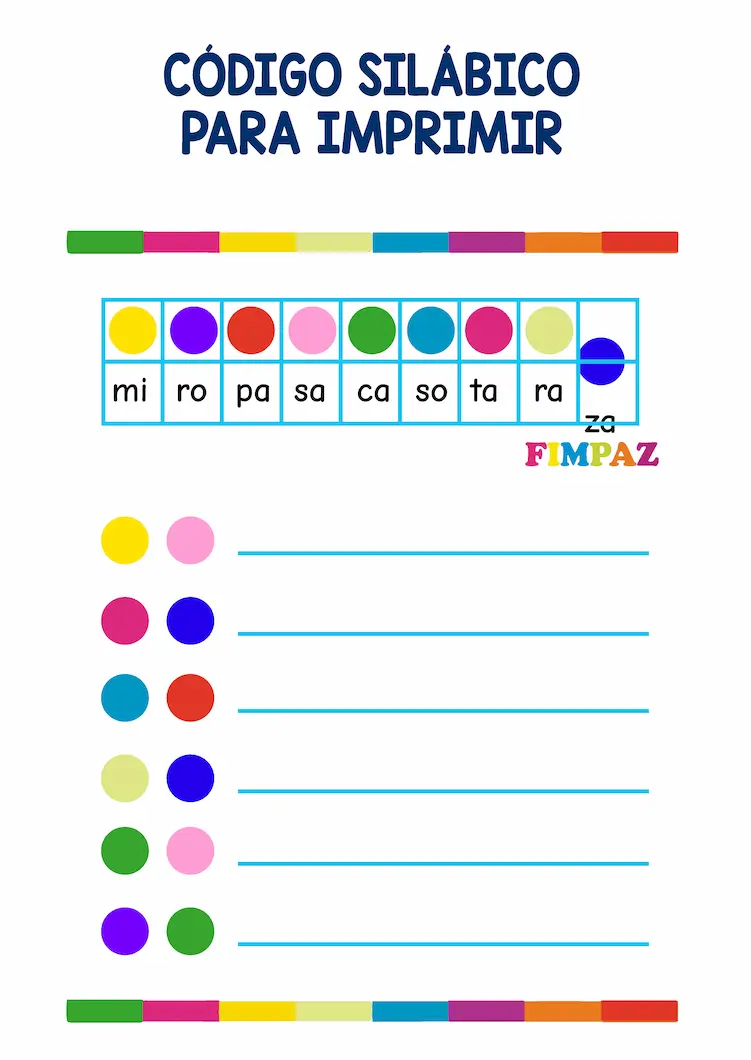 Actividad interactiva para formar palabras con código silábico: ficha para descargar en PDF y practicar la lectura temprana.