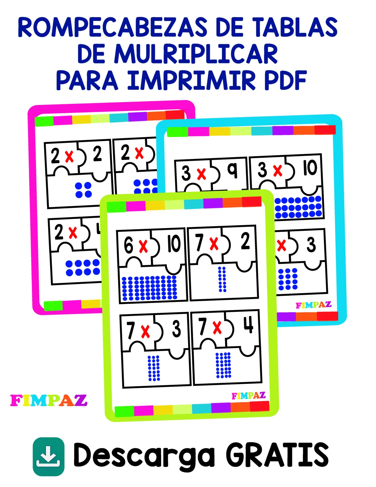 rompecabezas de tablas de multiplicar pdf