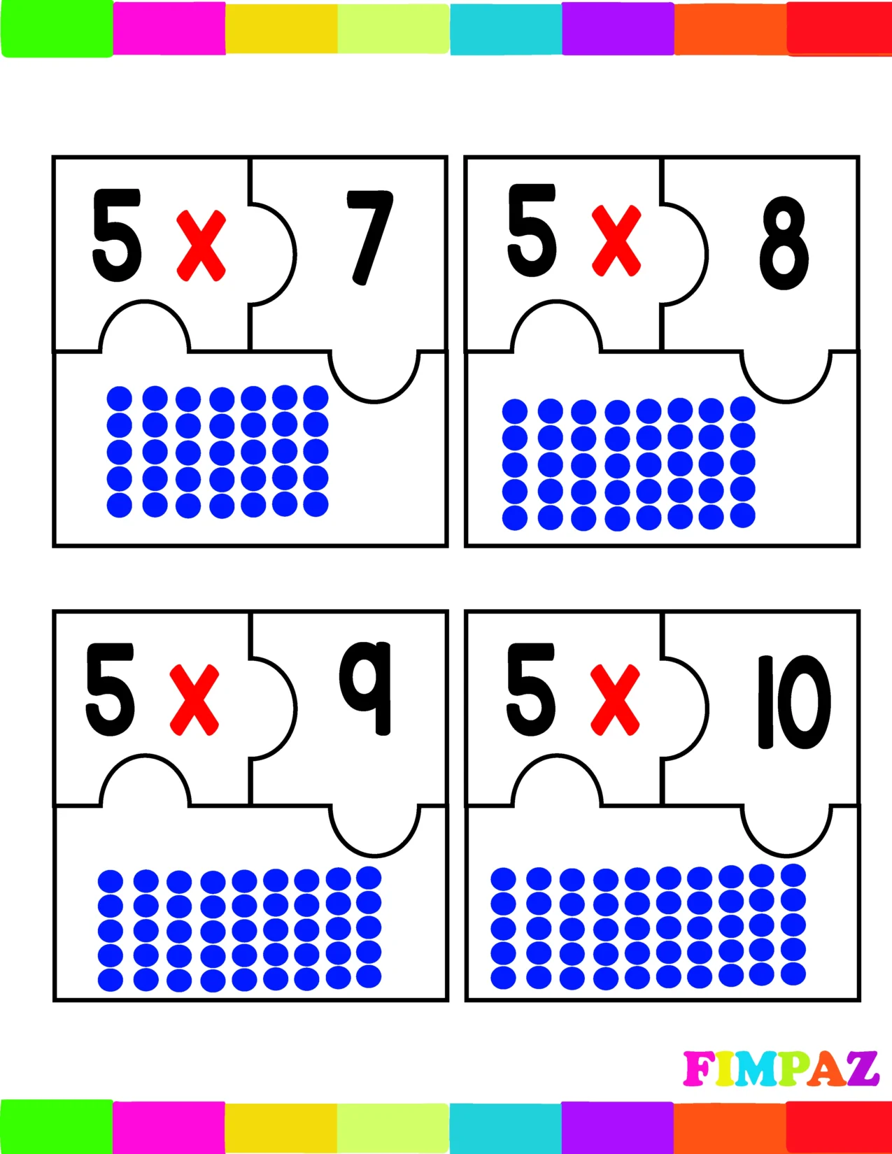 puzzle tablas de multiplicar pdf