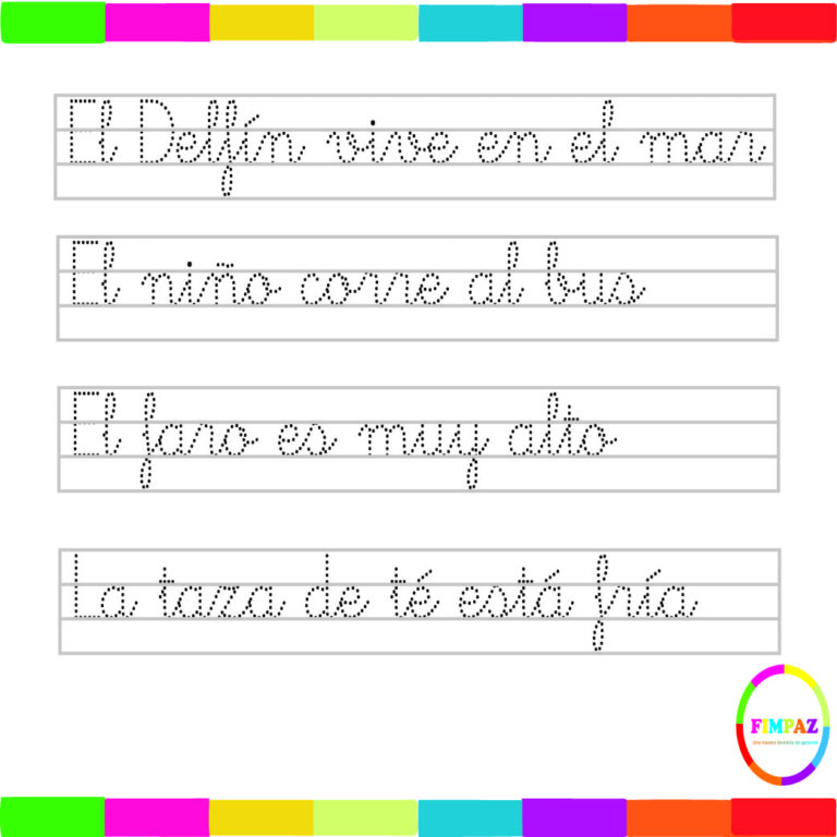 fichas de caligrafía