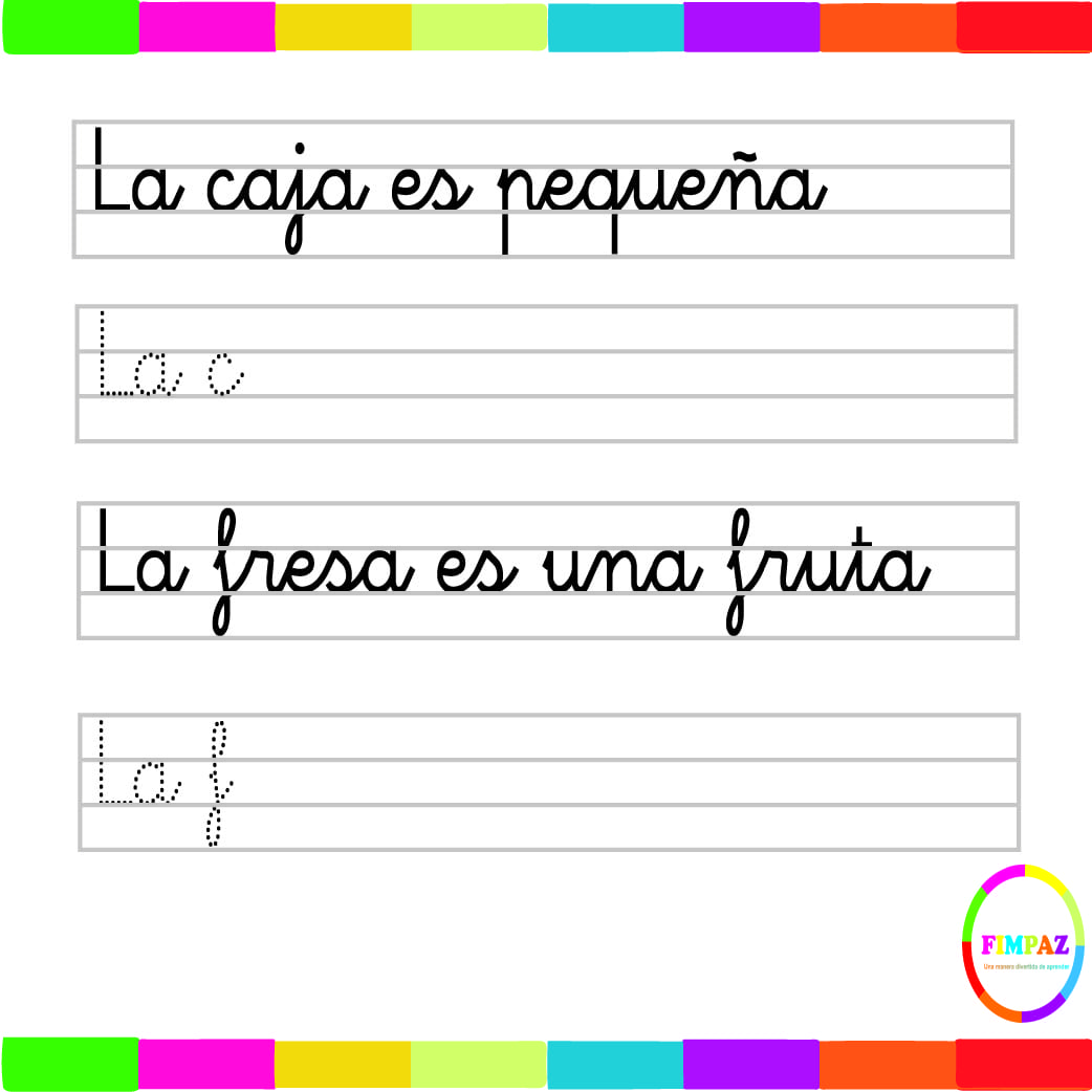FICHAS DE CALIGRAFIA