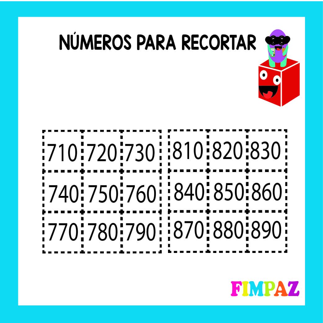 FAMILIAS DEL 100 AL 1000 PARA NIÑOS