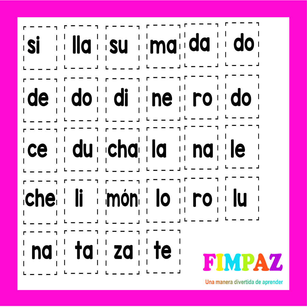 SILABAS PARA APRENDER A LEER