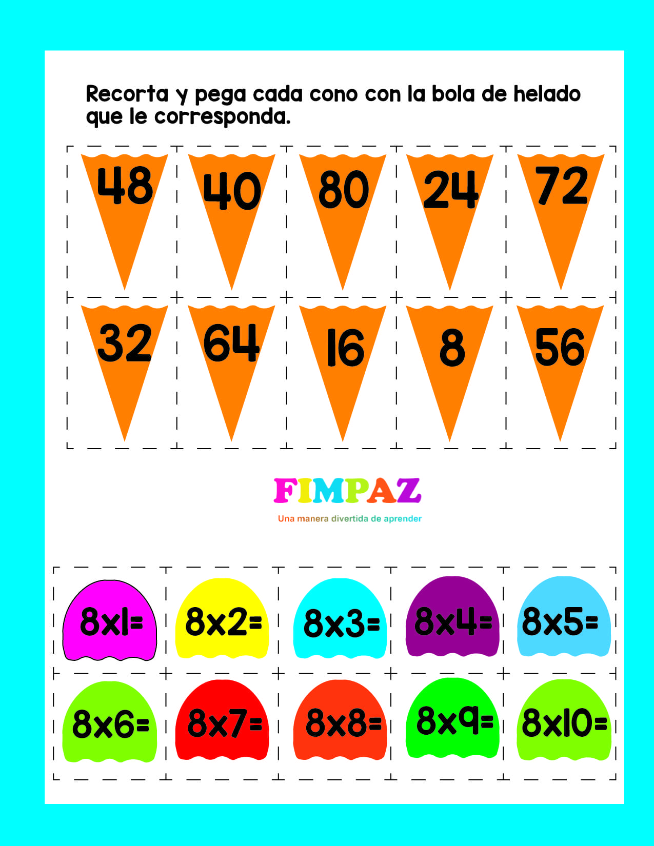 tablas de multiplicar actividades