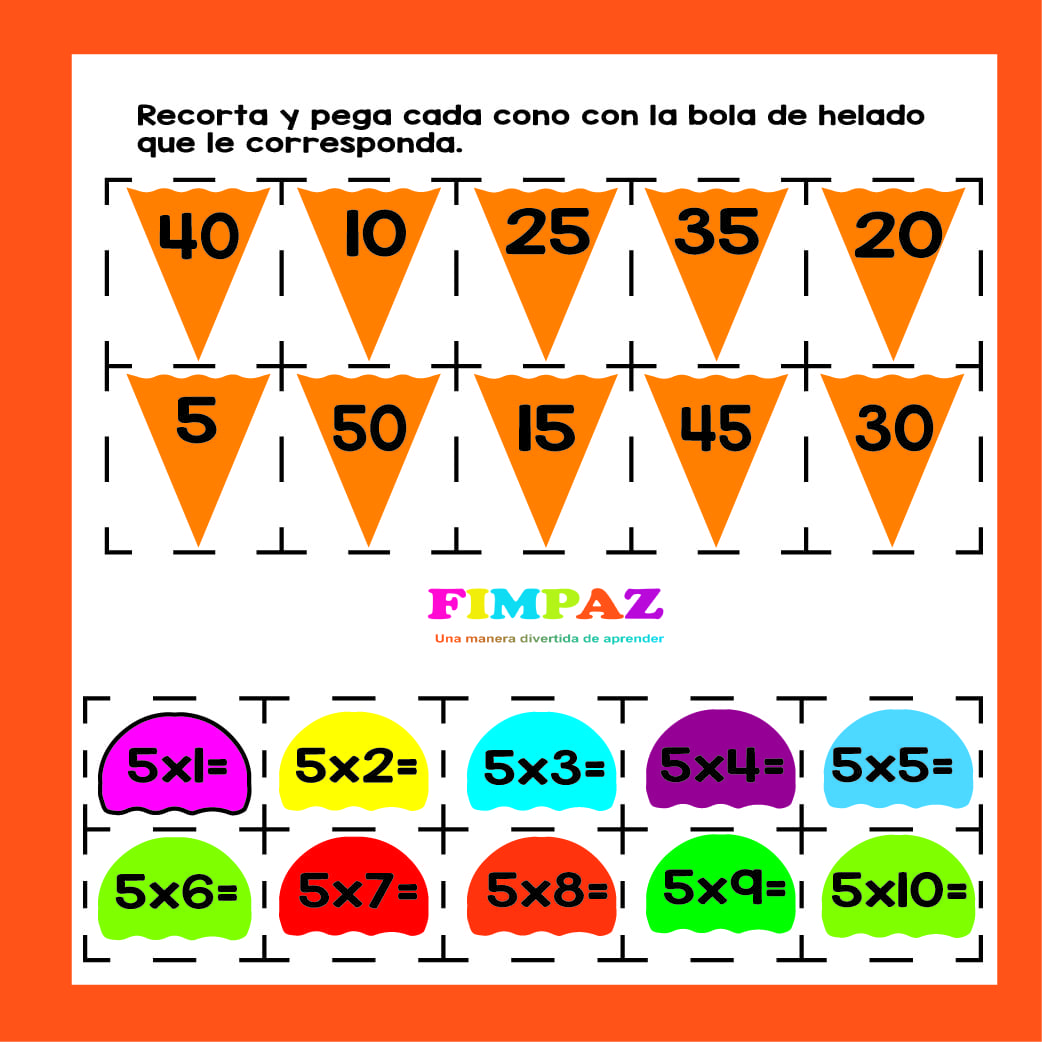 EJERCICIOS TABLAS DE MULTIPLICAR PDF