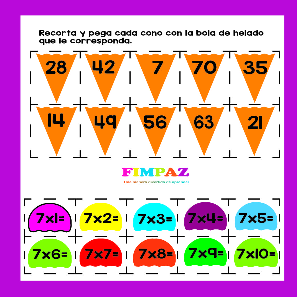 EJERCICIOS TABLAS DE MULTIPLICAR PDF