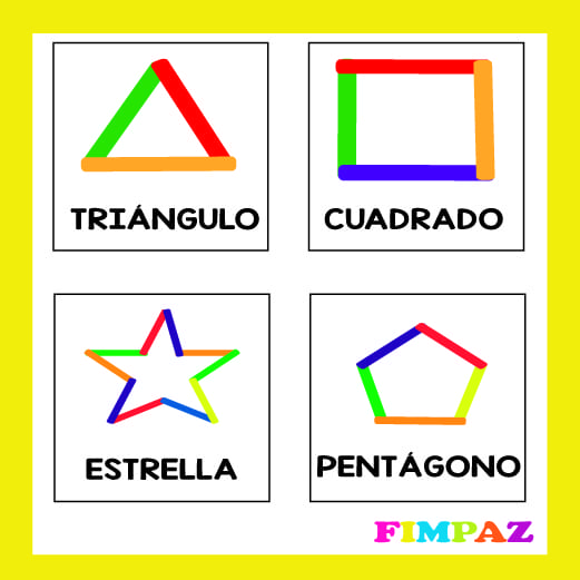 figuras geometricas con palillos de dientes
