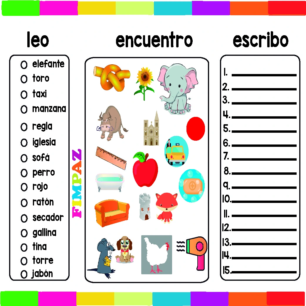 Ejercicios para que los niños identiquen la manera correcta que se escriben las palabras