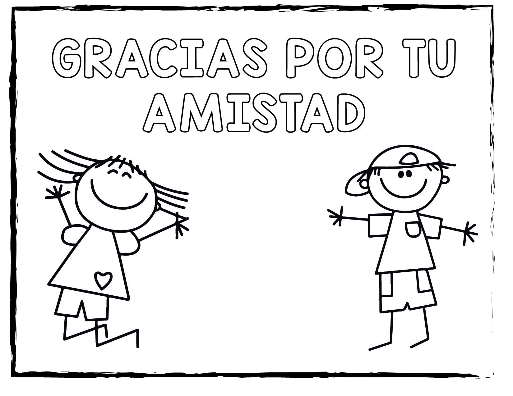 IMAGENES AMOR Y AMISTAD PARA COLOREAR