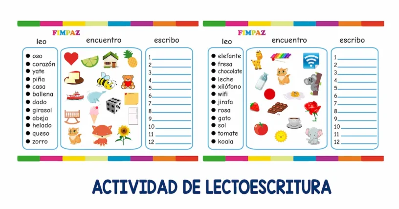 Lee más sobre el artículo 🧒 Actividades de Lectoescritura para Imprimir