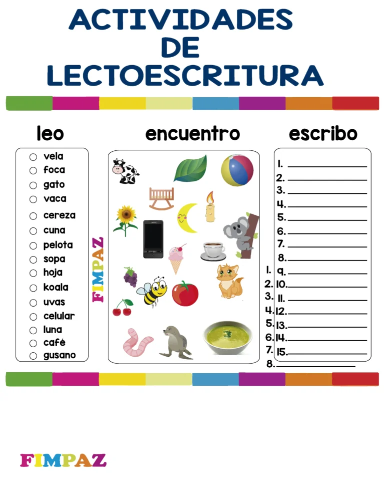actividades de lectoescritura
