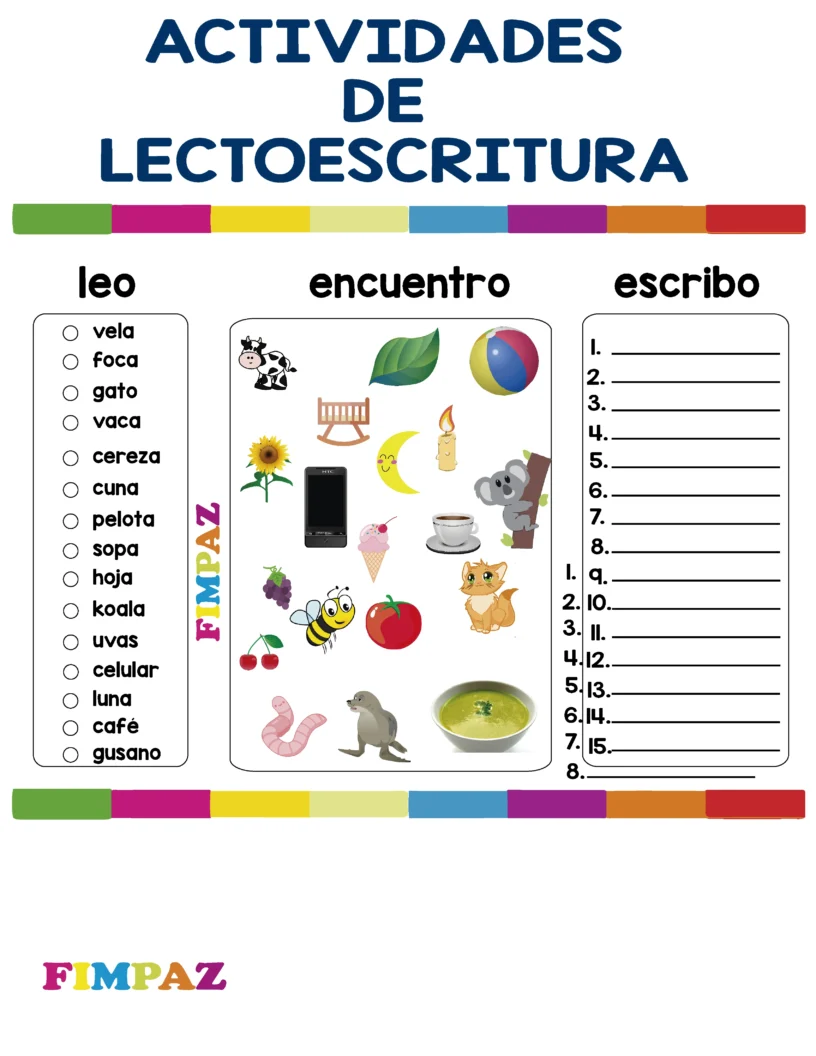 actividades de lectoescritura