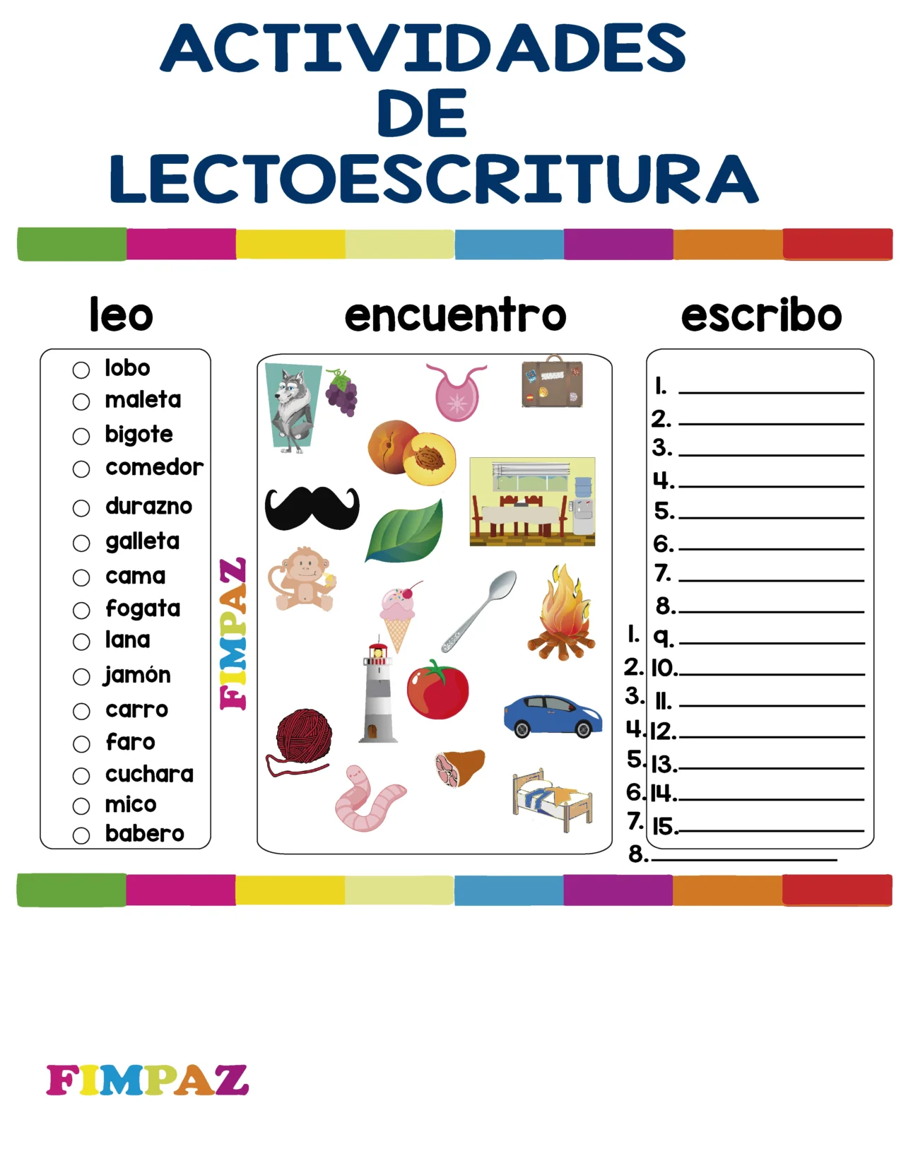 actividades de lectoescritura