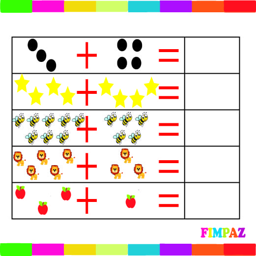 sumas para niños