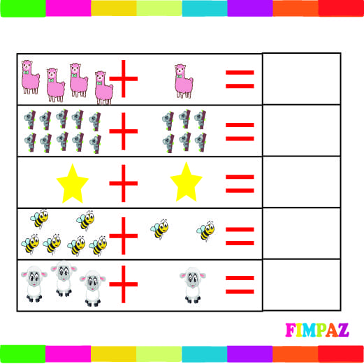 sumas para niños