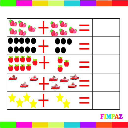 sumas con pictogramas
