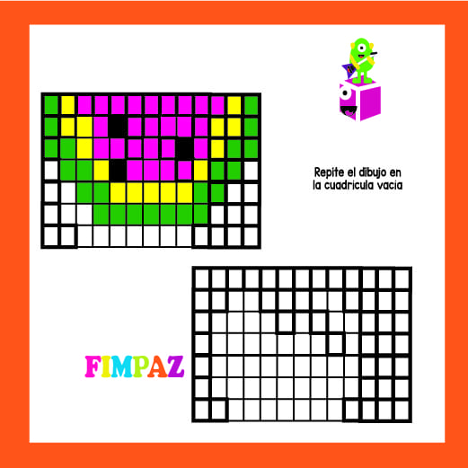 dibujos pixel art para imprimir