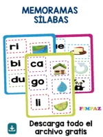  MEMORAMA DE SÍLABAS PARA IMPRIMIR EN PDF
