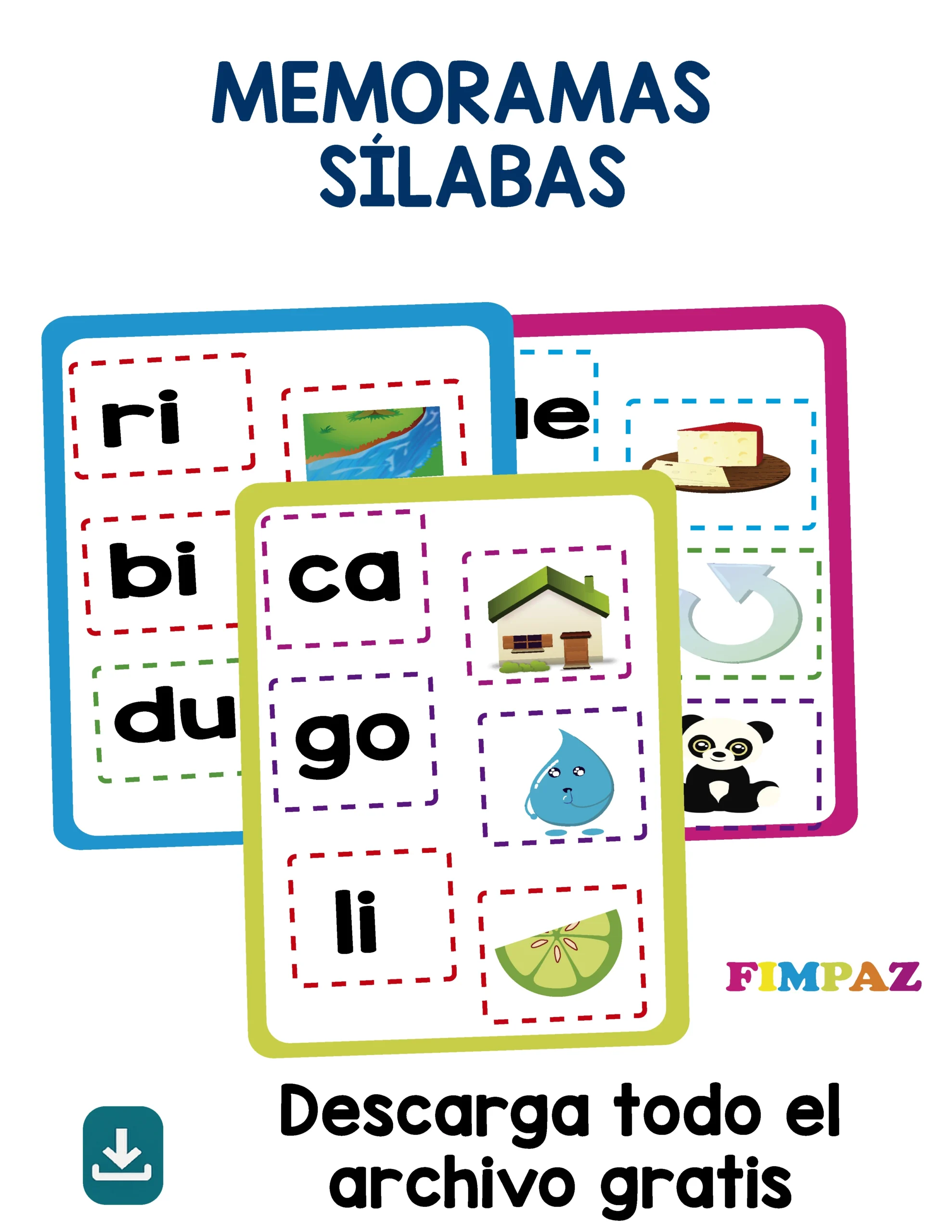 MEMORAMA DE SÍLABAS PARA IMPRIMIR EN PDF