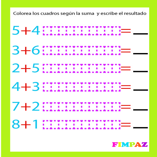 SUMA Y COLOREA