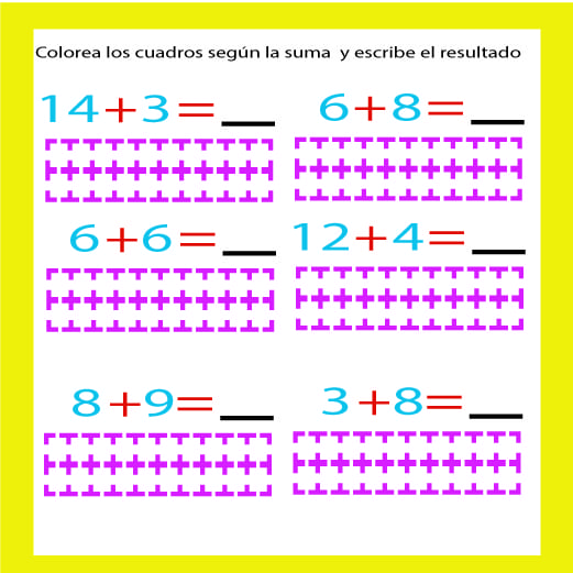 SUMA Y COLOREA